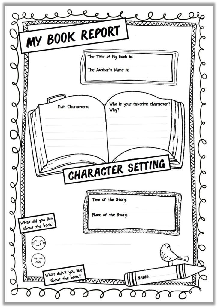 teachaboo english book report book review printable freebie download