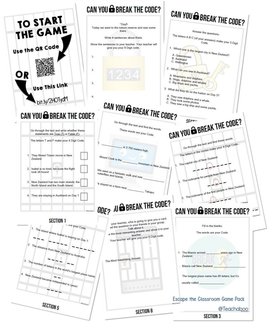 Escape The Classroom Game Free Pack Print And Play Teachaboo
