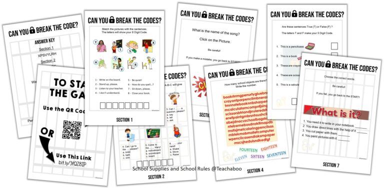 Escape the Classroom Game Pack Freebie no.10 | Welcome Back to School ...