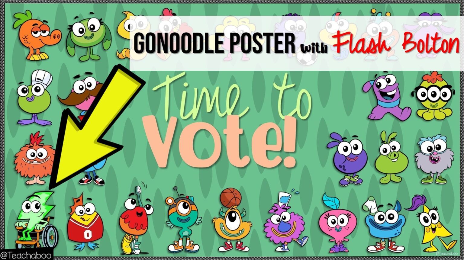 GoNoodle | Time to Vote | Poster Freebie | Updated - Teachaboo